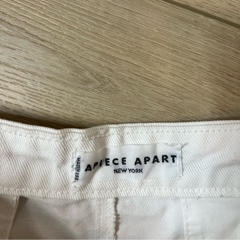 NEW Apiece Apart Women's High-Waist Flare Leg Jeans in White - Picture 5 of 7